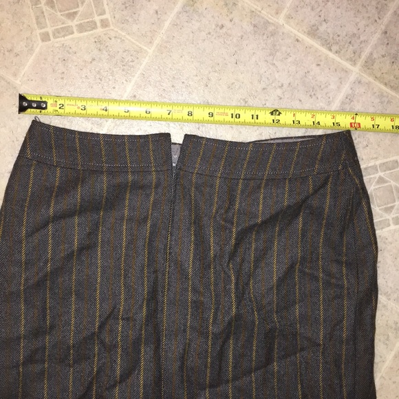 CELINE WOOL LINED KICK PLEAT  WOOL SKIRT - Picture 8 of 8